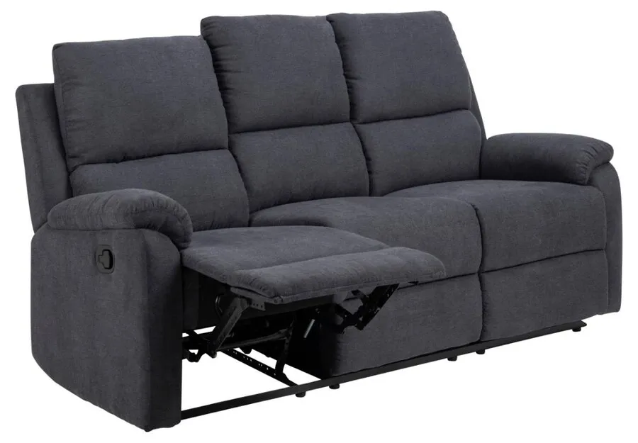 Sofa 3-osobowa z funkcją relaks SABIA - szary