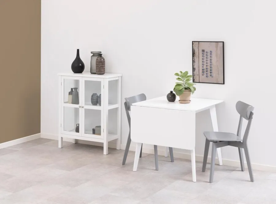 Stół rozkładany ROXBY 80/120x80 - biały