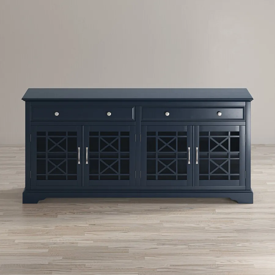 Komoda drewniana AVOLA NAVY 4D/2S - ciemnogranatowy
