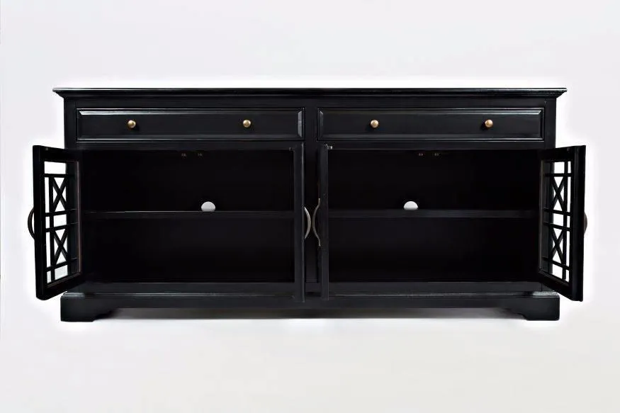 Komoda 4-drzwiowa AVOLA ANTIQUE BLACK 4D/2S - czarny