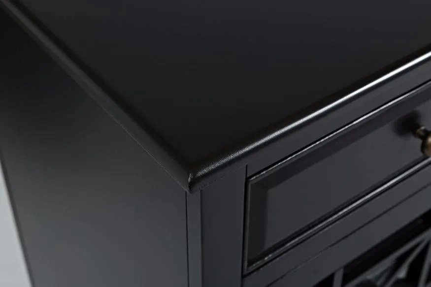 Komoda 4-drzwiowa AVOLA ANTIQUE BLACK 4D/2S - czarny