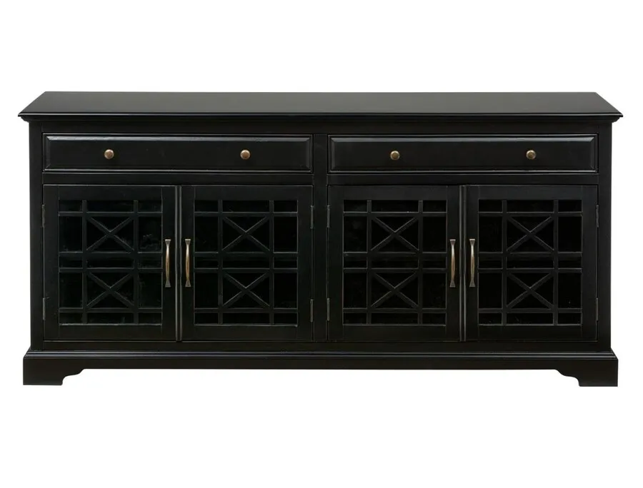 Komoda 4-drzwiowa AVOLA ANTIQUE BLACK 4D/2S - czarny