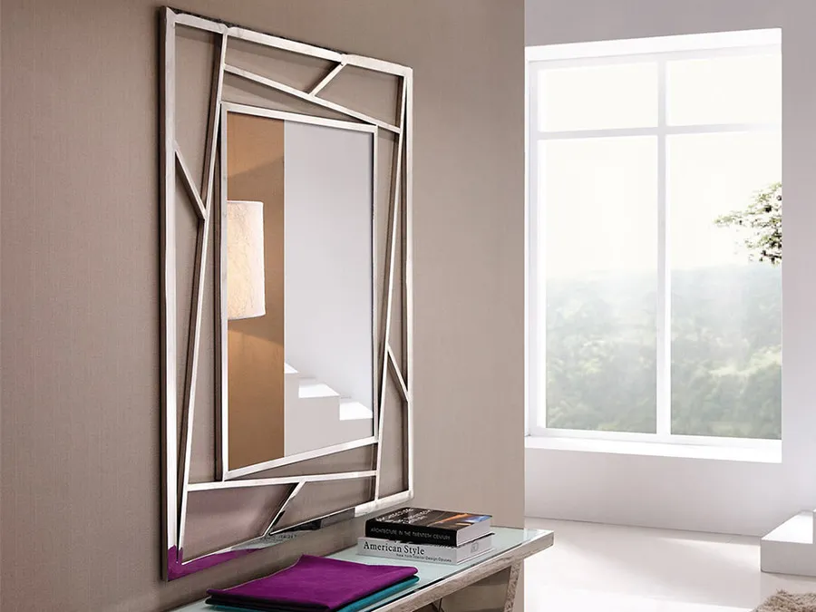 Lustro wiszące GG1019A 100x120 - srebrny
