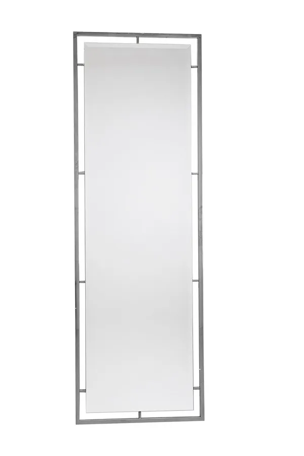Lustro w błyszczącej oprawie LW6835 62x180 - srebrny