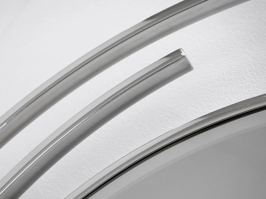 Lustro okrągłe LW6856 90 cm - srebrny