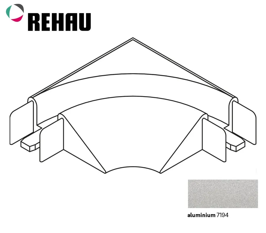 Narożnik 90° TOP BASIC - aluminium / wys. 13 mm