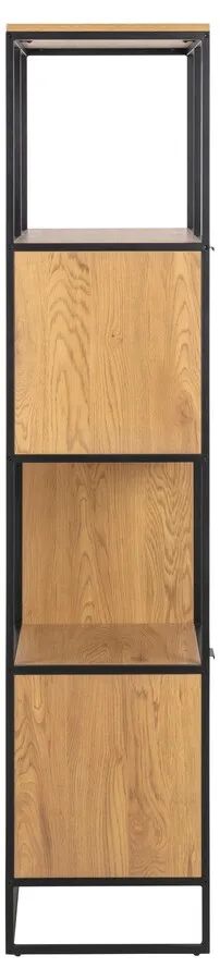 Regał 2-drzwiowy z szufladami SWINDON 183 cm - naturalny