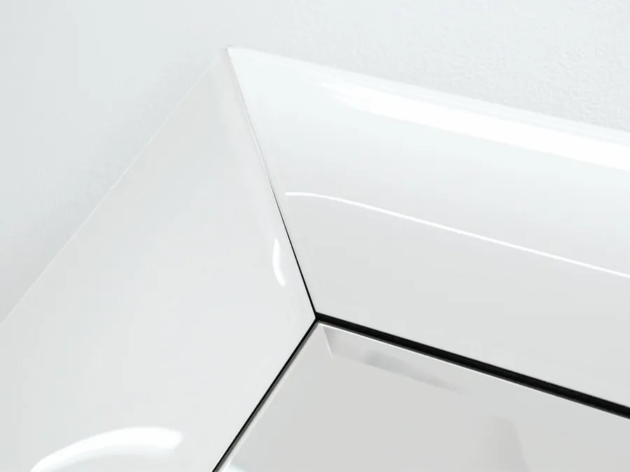 Lustro wiszące 15JZ191S 80x120 - białe szkło
