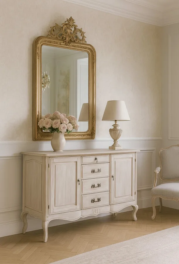 Komoda 2-drzwiowa z szufladami VENEZIA BIANCO 803K