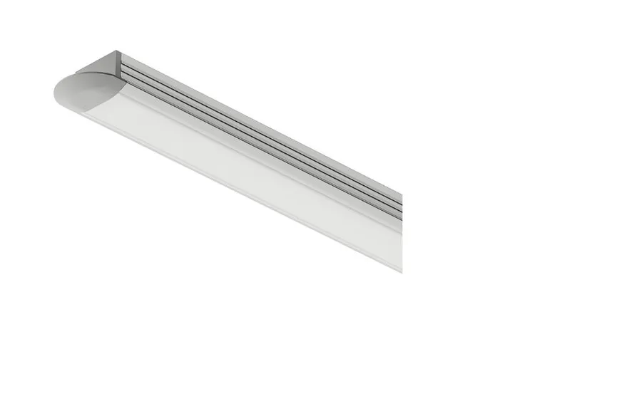 Zaślepka do profilu wpuszczanego LOOX 1191 z przelotką - srebrny / 1 kpl.