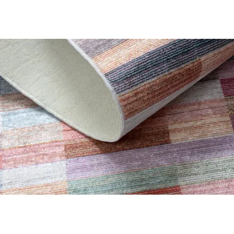 Dywan COLORED STRIPES - różowy / niebieski