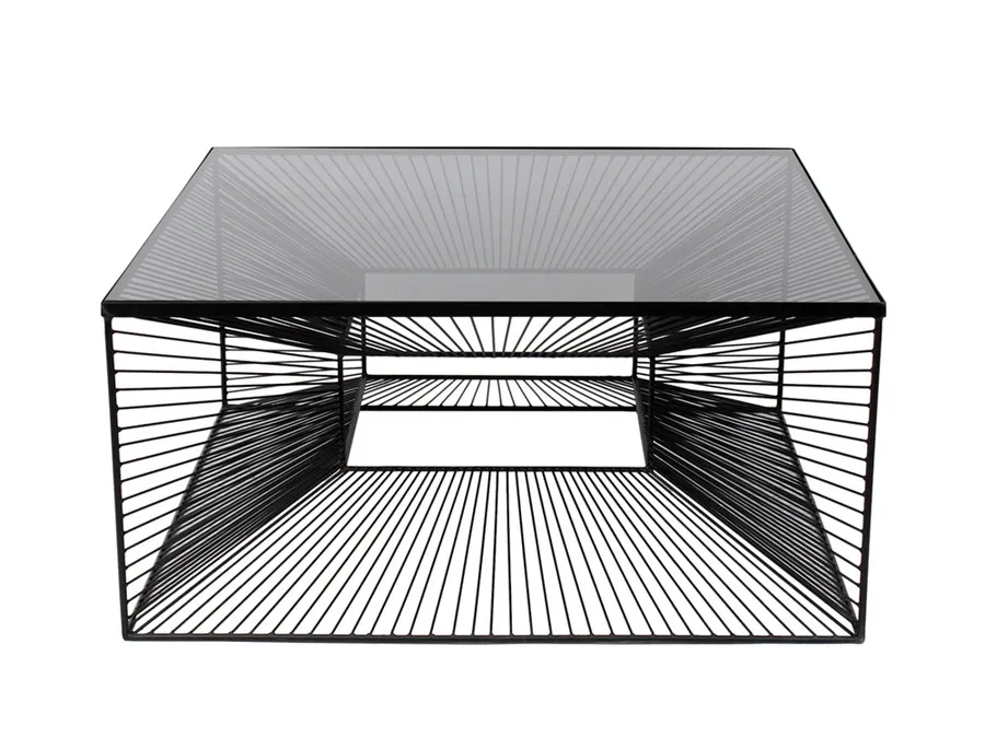 Stolik 3D z grafitową szybą TOYJ19-210 80x80x38 cm