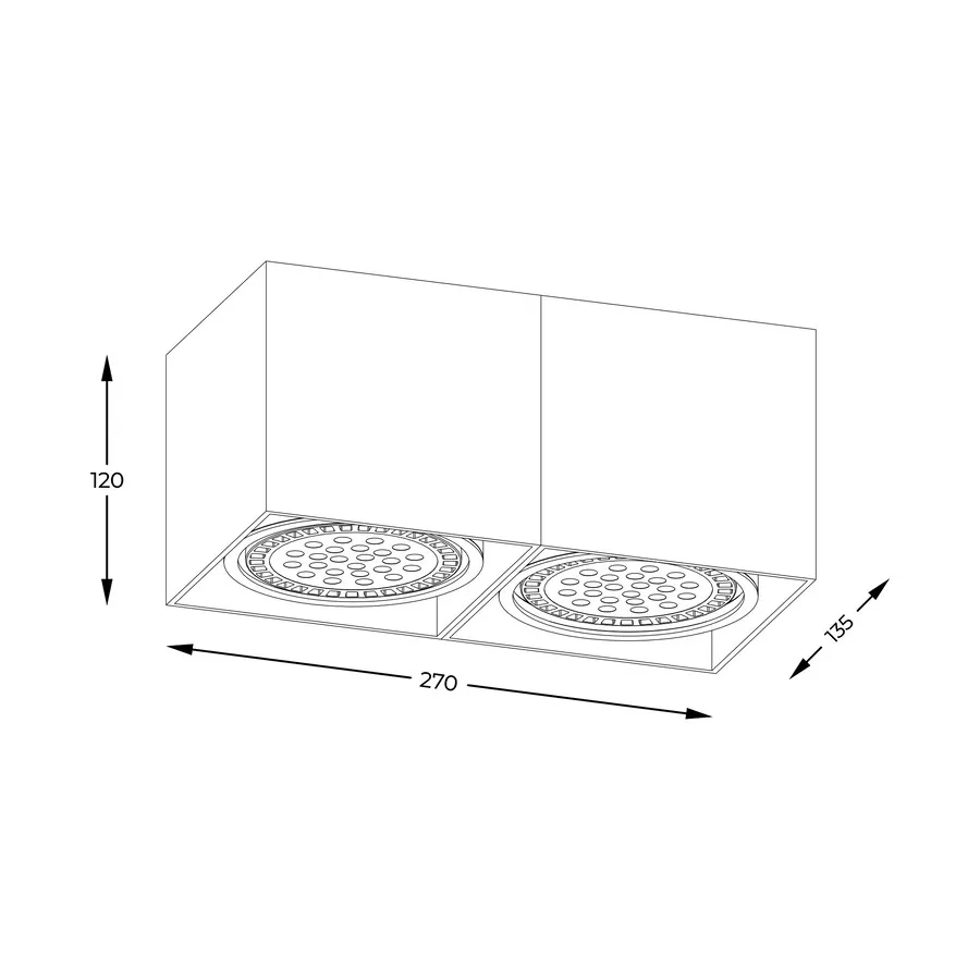 Lampa spot BOX ACGU10-116-N - biały