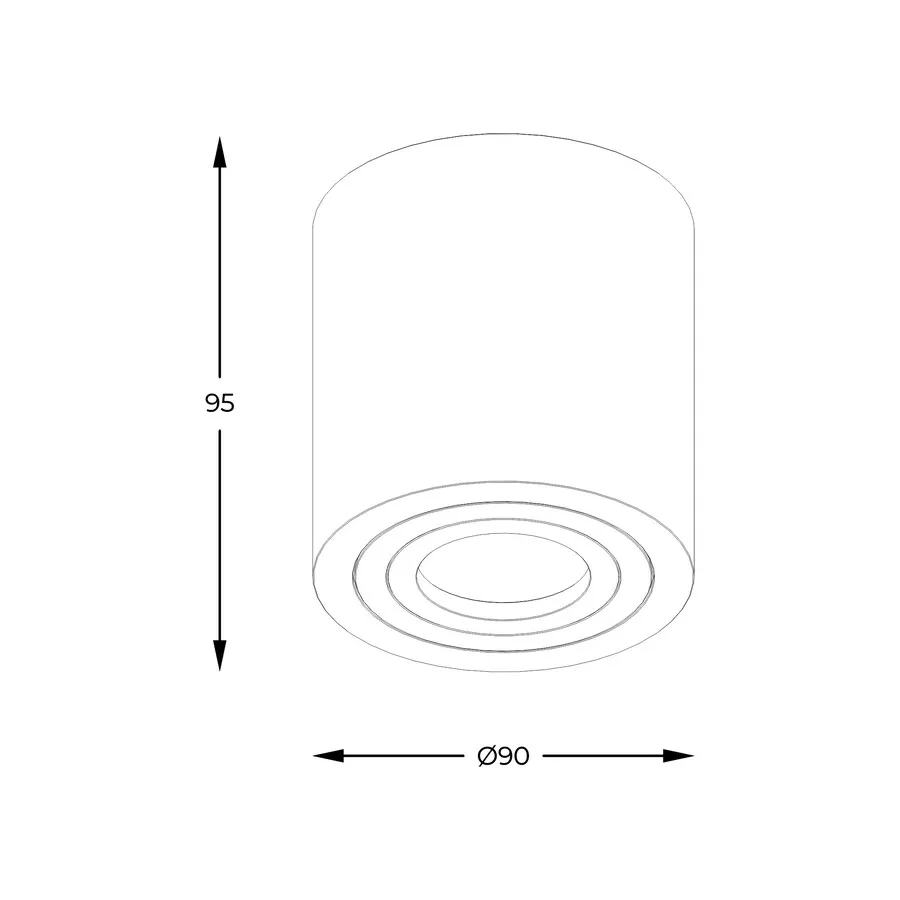 Lampa spot RONDIP ACGU10-159-N - czarny