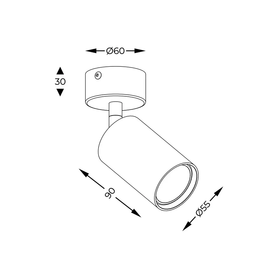 Lampa spot TORI 20016-BK-N - czarny