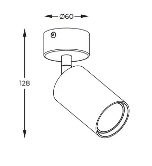 Lampa spot TORI 20016-BK-N - czarny
