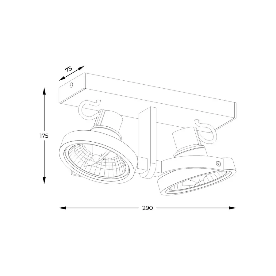 Lampa spot MASTER ACGU10-184-N - czarny