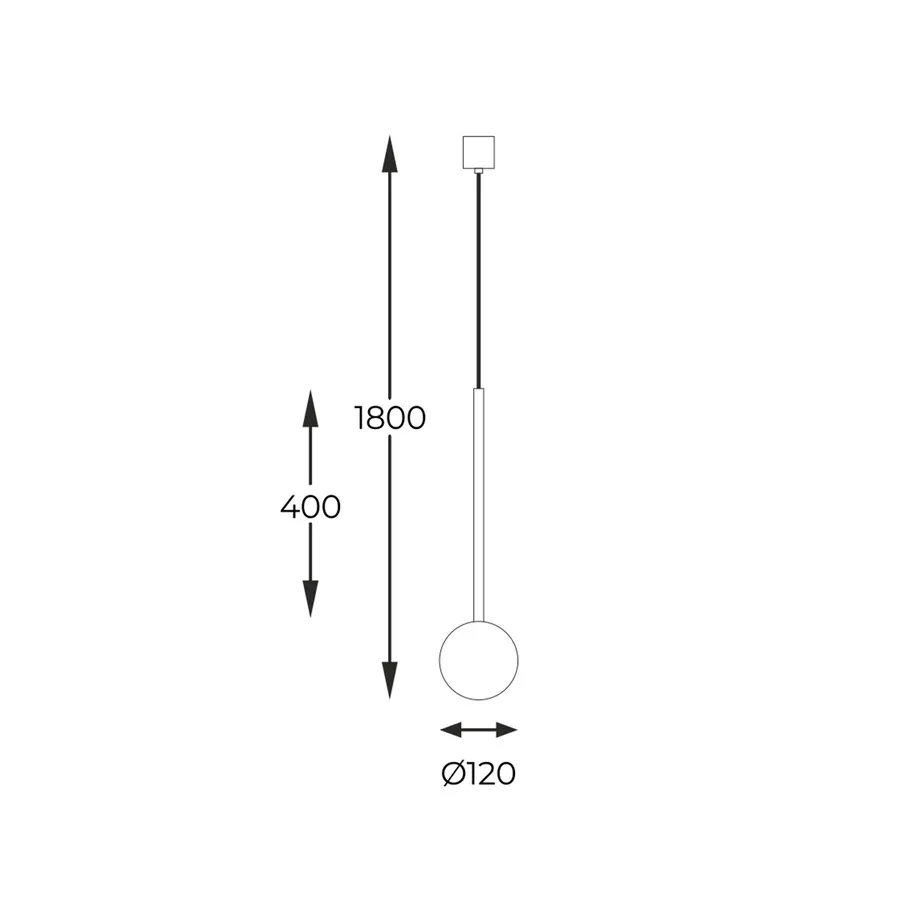 Lampa wisząca ALI 5639 - biały/czarny