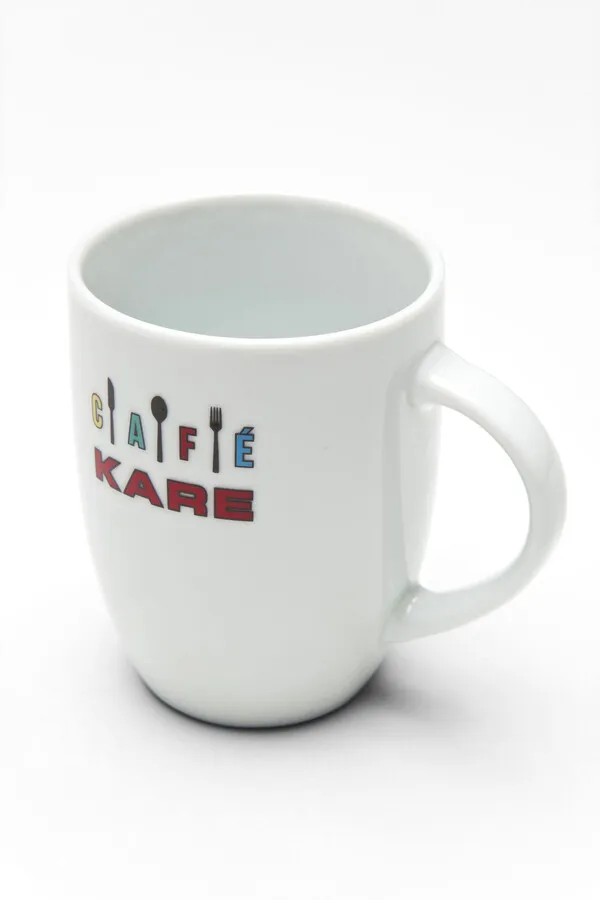 Kubek ceramiczny CAFE KARE - biały