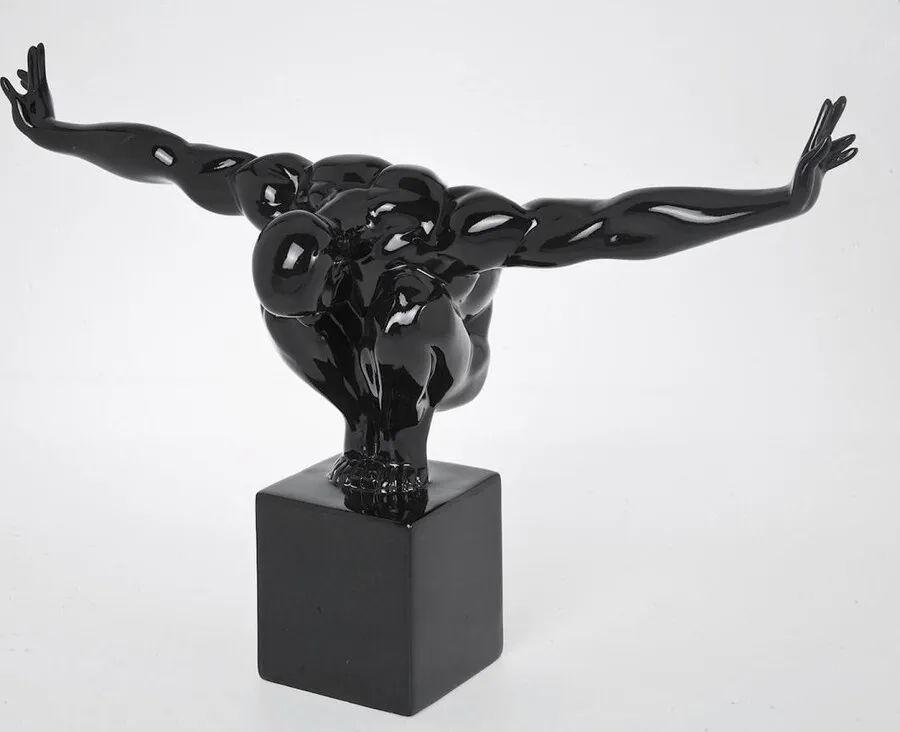 Figurka dekoracyjna ATHLET S 43 - czarny połysk