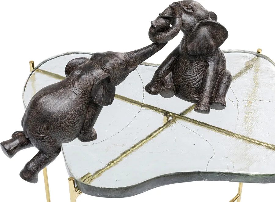 Figurki dekoracyjne ELEFANT ZIRKUS - brązowy