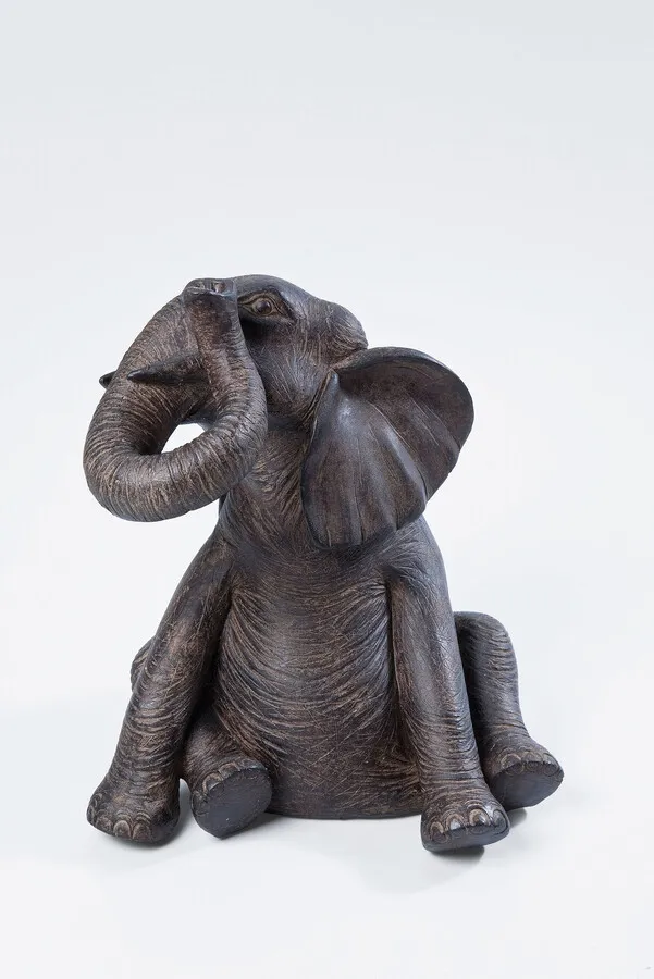Figurki dekoracyjne ELEFANT ZIRKUS - brązowy