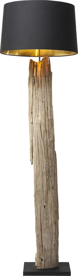 Lampa podłogowa NATURE STRAIGHT - czarny/naturalny