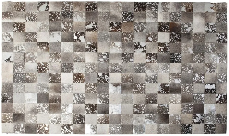 Dywan skórzany COSMO 240x170 - szary/brązowy
