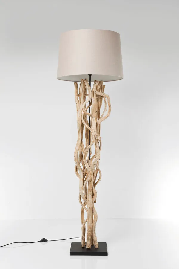 Lampa podłogowa SCULTRA - beżowy/naturalny