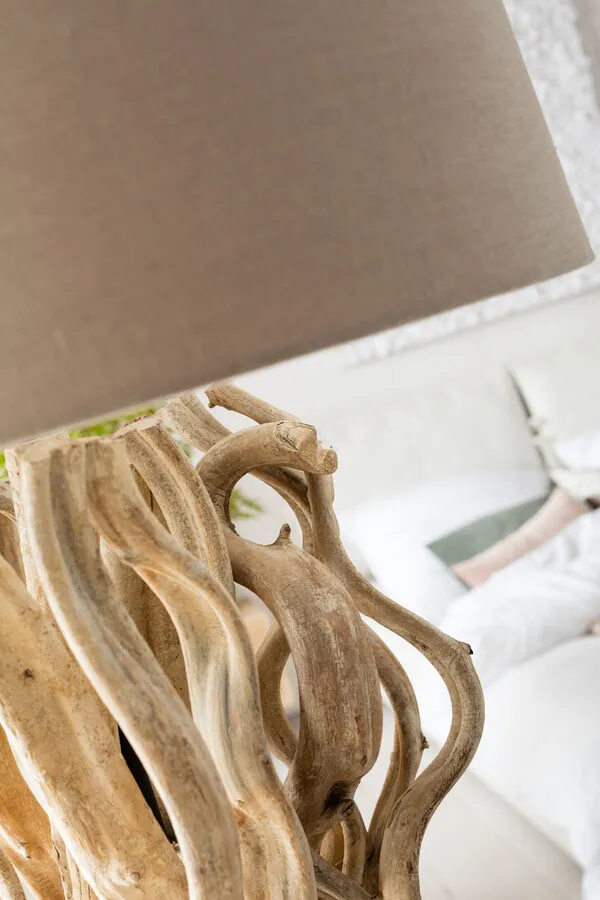 Lampa podłogowa SCULTRA - beżowy/naturalny