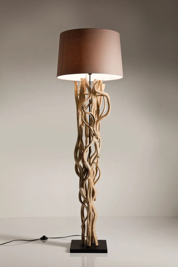 Lampa podłogowa SCULTRA - beżowy/naturalny