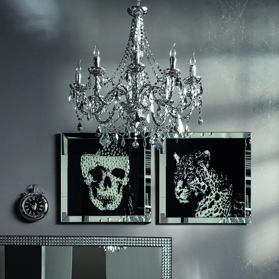 Obraz szklany MIRROR SKULL 100x100