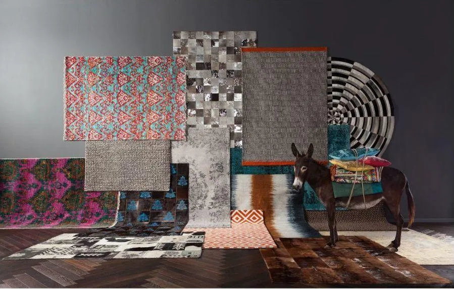 Dywan bawełniany KELIM POP GREY 240x170 - szary