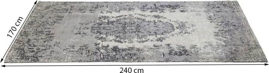 Dywan bawełniany KELIM POP GREY 240x170 - szary
