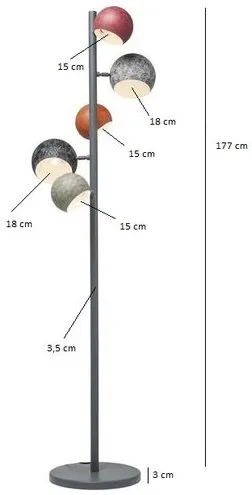 Lampa podłogowa CALOTTA 5 - multikolor