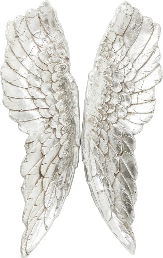 Dekoracja ścienna ANGEL WINGS 61x106 - srebrny