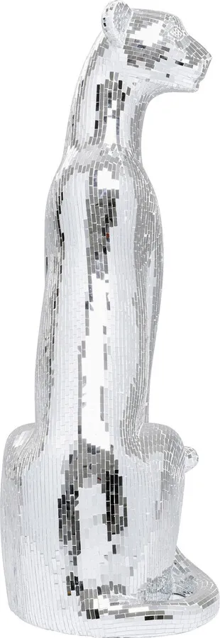 Dekoracja stojąca MOSAIK WELCOME PANTHER LEFT XL - srebrny