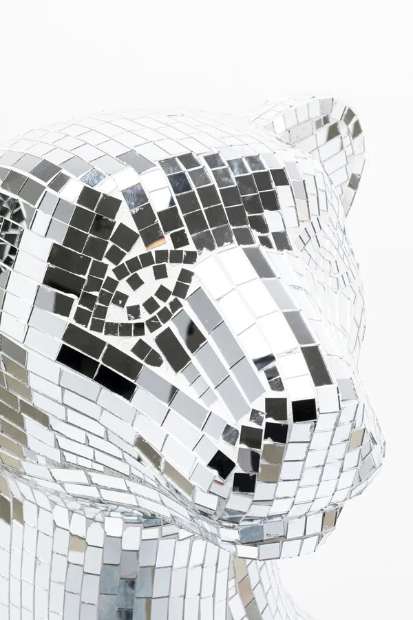 Dekoracja stojąca MOSAIK WELCOME PANTHER RIGHT XL - srebrny