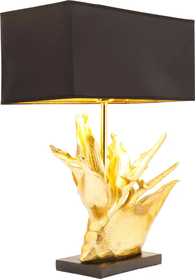 Lampa stołowa TROPICAL FLOWER - złoty/czarny