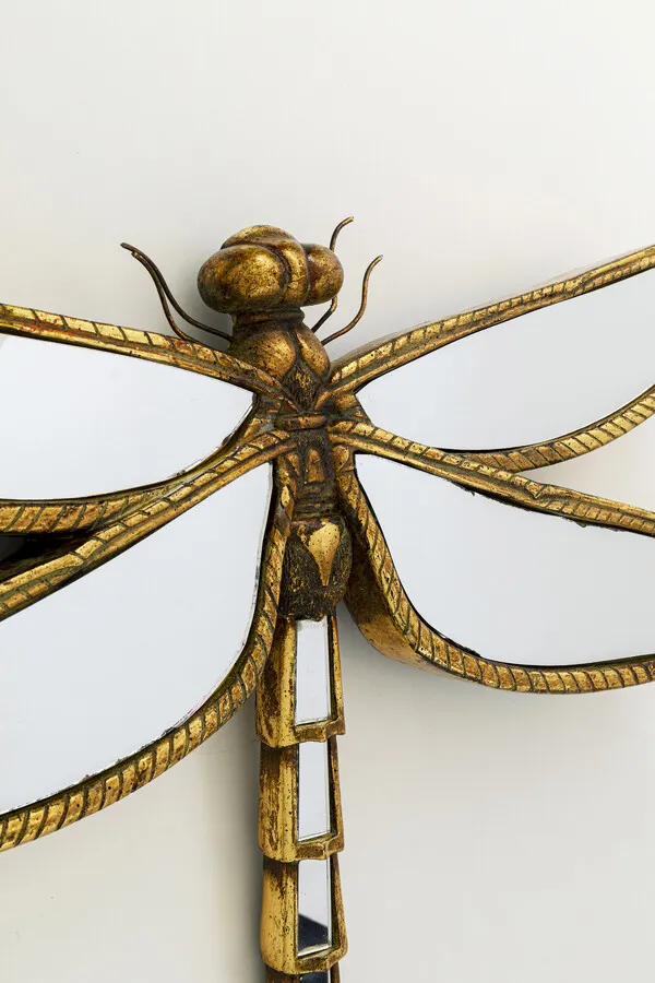 Dekoracja ścienna DRAGONFLY MIRROR 36x46 - lustrzany/złoty