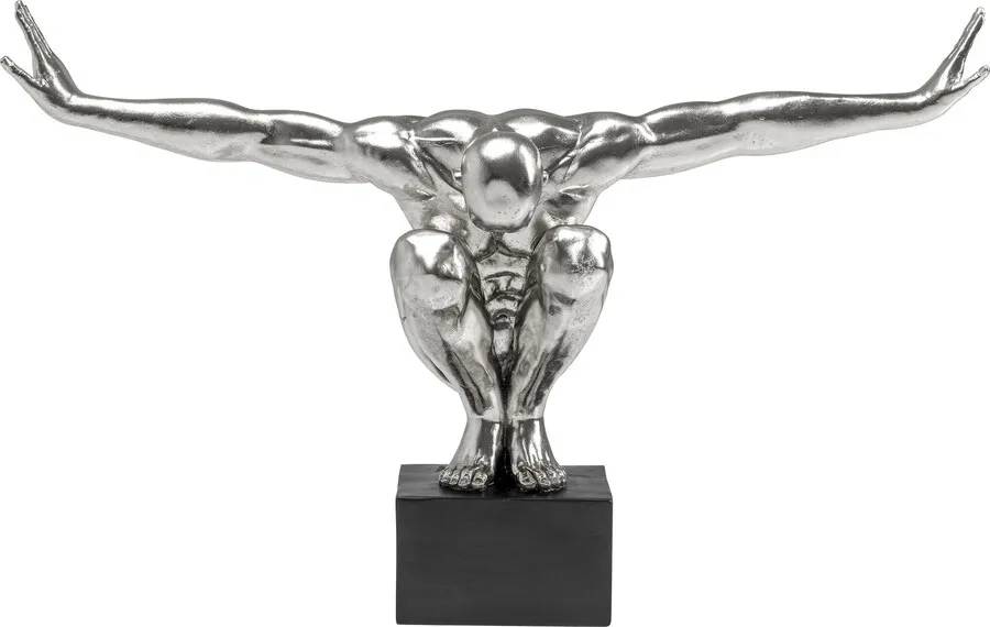 Figurka dekoracyjna ATHLET XL 100 - srebrny