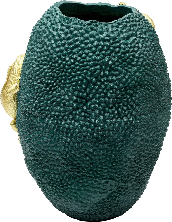 Wazon dekoracyjny CHAMELEON JACK FRUIT 39 - zielony/złoty