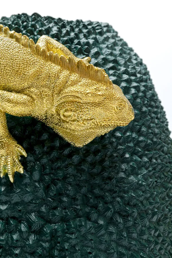 Wazon dekoracyjny CHAMELEON JACK FRUIT 39 - zielony/złoty