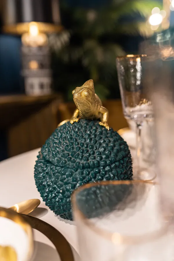 Pudełko na biżuterię CHAMELEON 20 - zielony/złoty