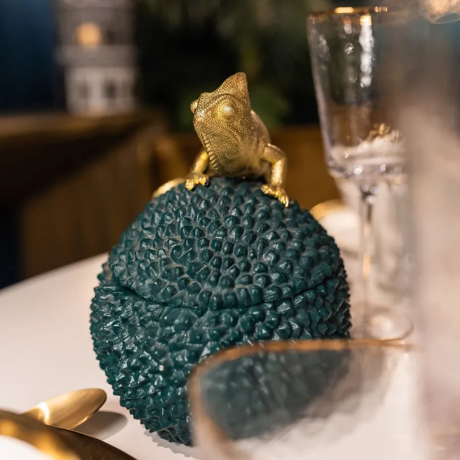 Pudełko na biżuterię CHAMELEON 20 - zielony/złoty