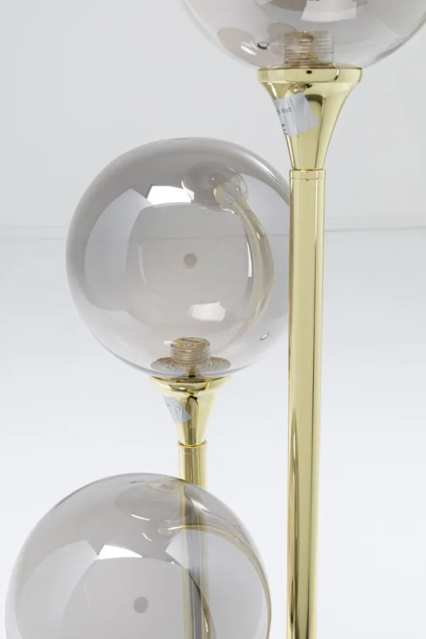 Lampa stołowa AL CAPONE TRE - dymiony/złoty