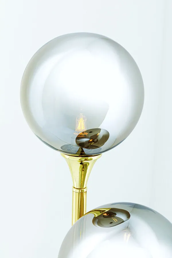 Lampa stołowa AL CAPONE TRE - dymiony/złoty
