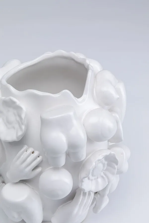 Wazon dekoracyjny BODY PARTS 25 - biały