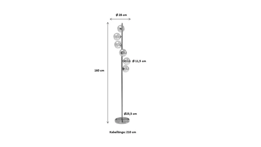 Lampa podłogowa SCALA BALLS - czarny