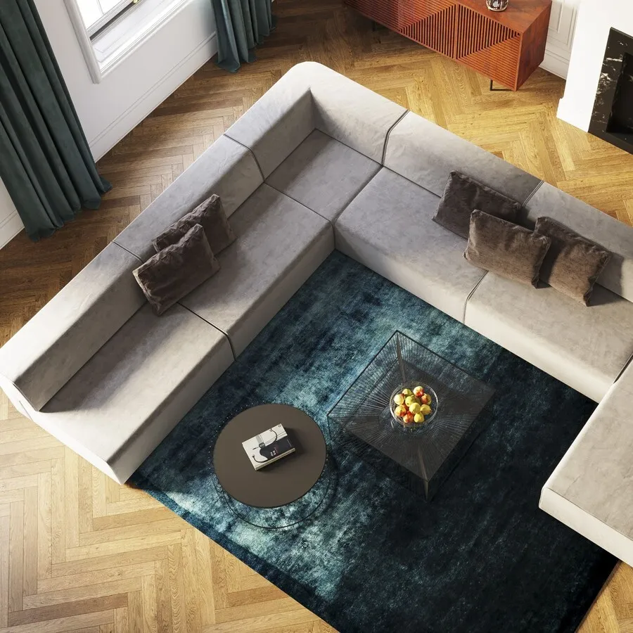 Dywan z wiskozy COSY OCEAN 300x200 - morski